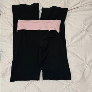 Victoria's Secret Black Foldover yoga pants